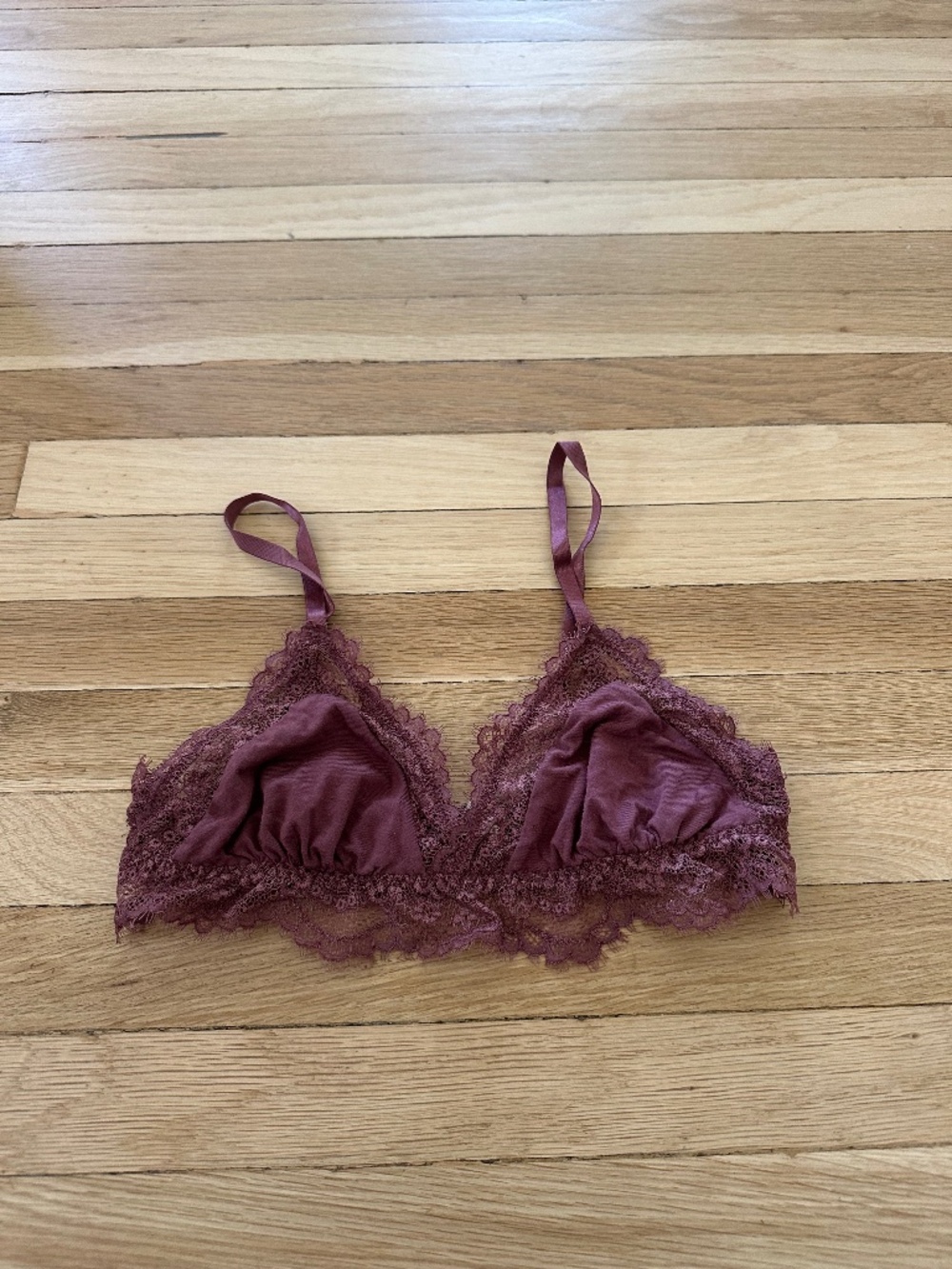 Free people lace triangle bra